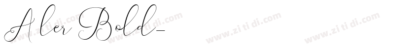 A1ler Bold字体转换
